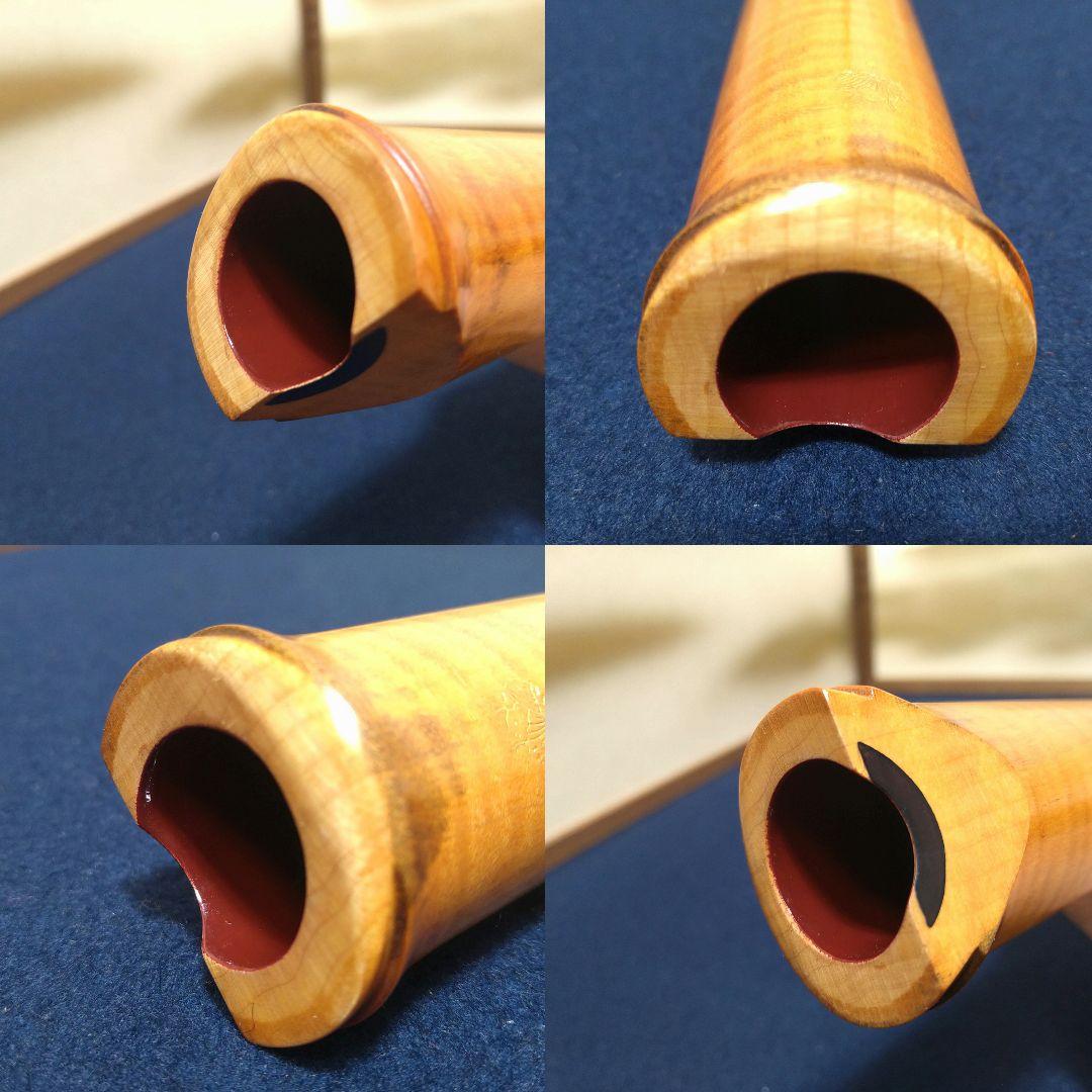 AH57 尺八 完全正律官 二尺三寸官 都山流 胡蝶 歌口カバー ワダ楽器 美品