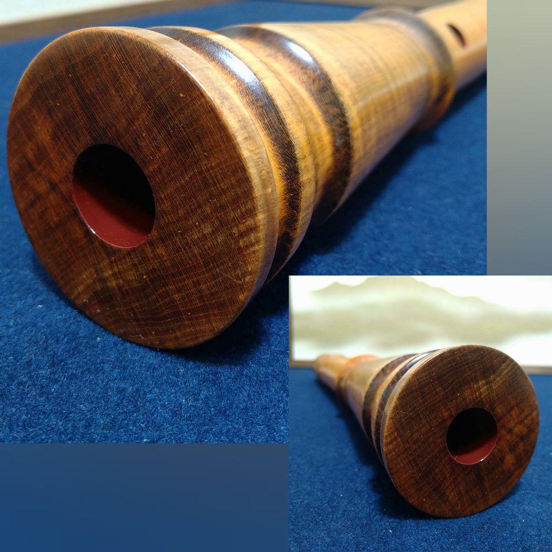 AH57 尺八 完全正律官 二尺三寸官 都山流 胡蝶 歌口カバー ワダ楽器 美品