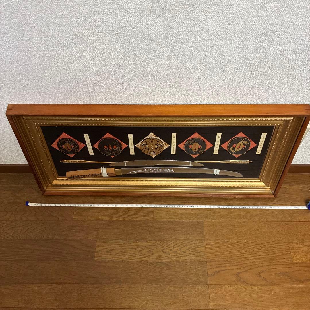 模造刀 鍔 レプリカ 美術工芸品 刀剣額 インテリア 日本刀 - メルカリ