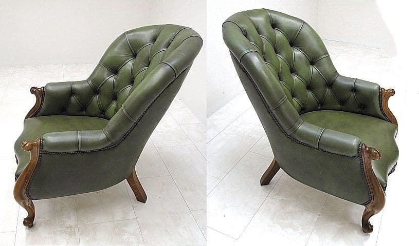 バロッサ バレンティ 「ホセフィナ」 本革 鋲打ち 1人掛けソファ 約60万円