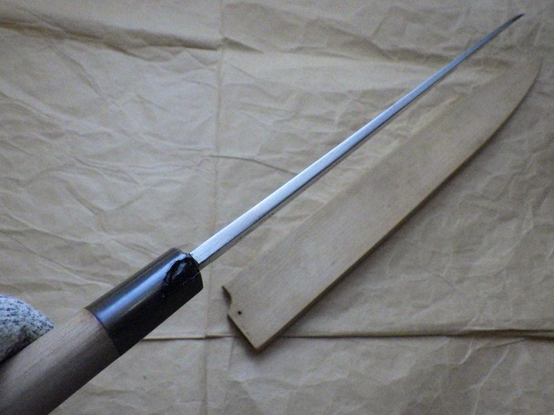 京都/有次★特製/柳刃刺身包丁刃渡尺１寸/日本鋼・別打★鞘付属