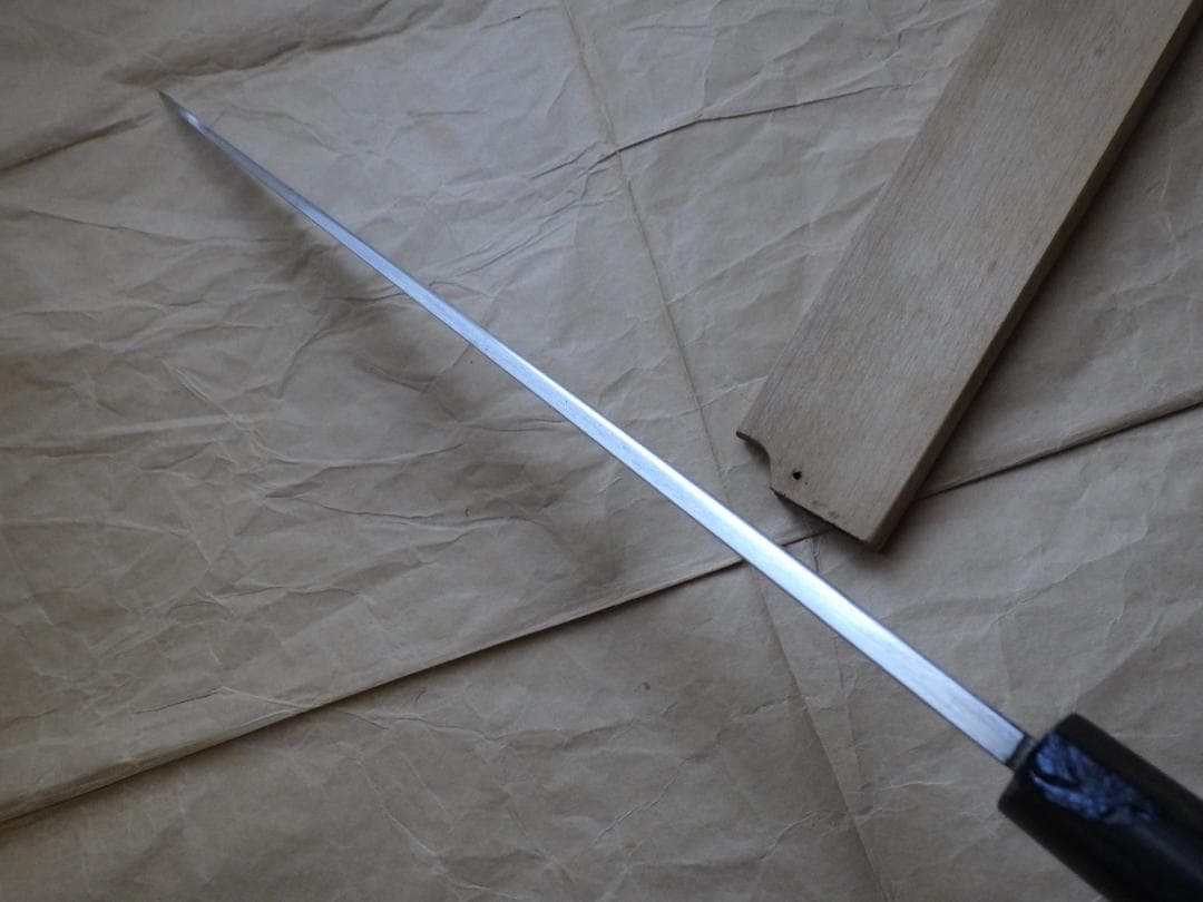 京都/有次★特製/柳刃刺身包丁刃渡尺１寸/日本鋼・別打★鞘付属