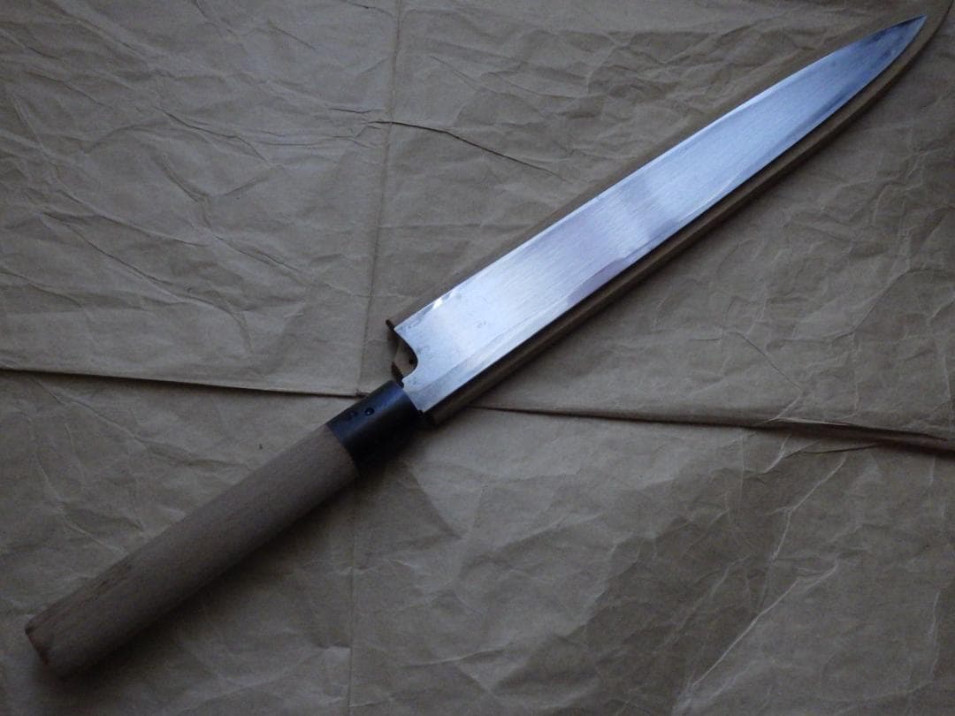 京都/有次★特製/柳刃刺身包丁刃渡尺１寸/日本鋼・別打★鞘付属