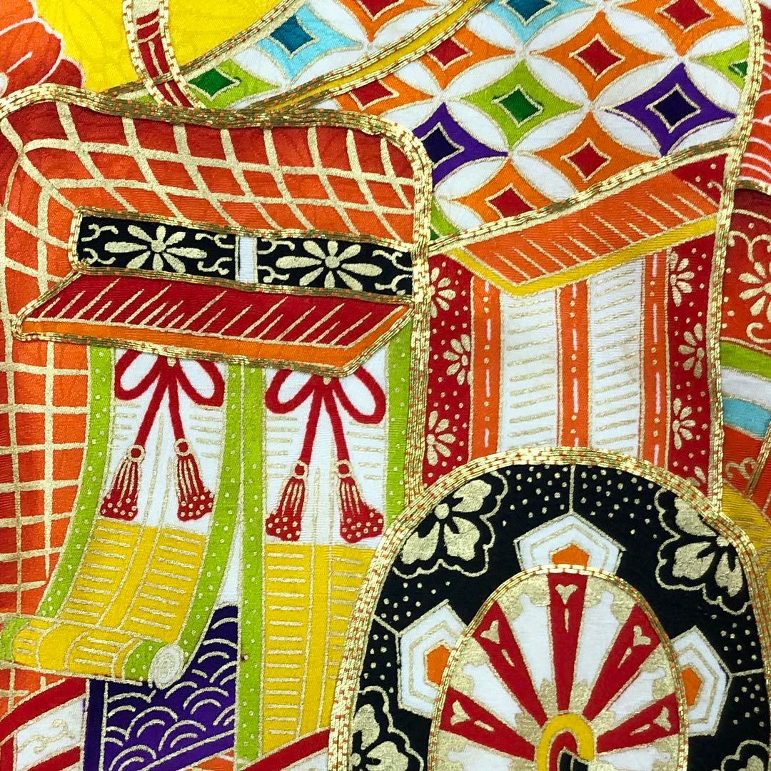 子供着物 七五三 3歳 御所車 花模様 金駒刺繍 CK-7323 CK-7377