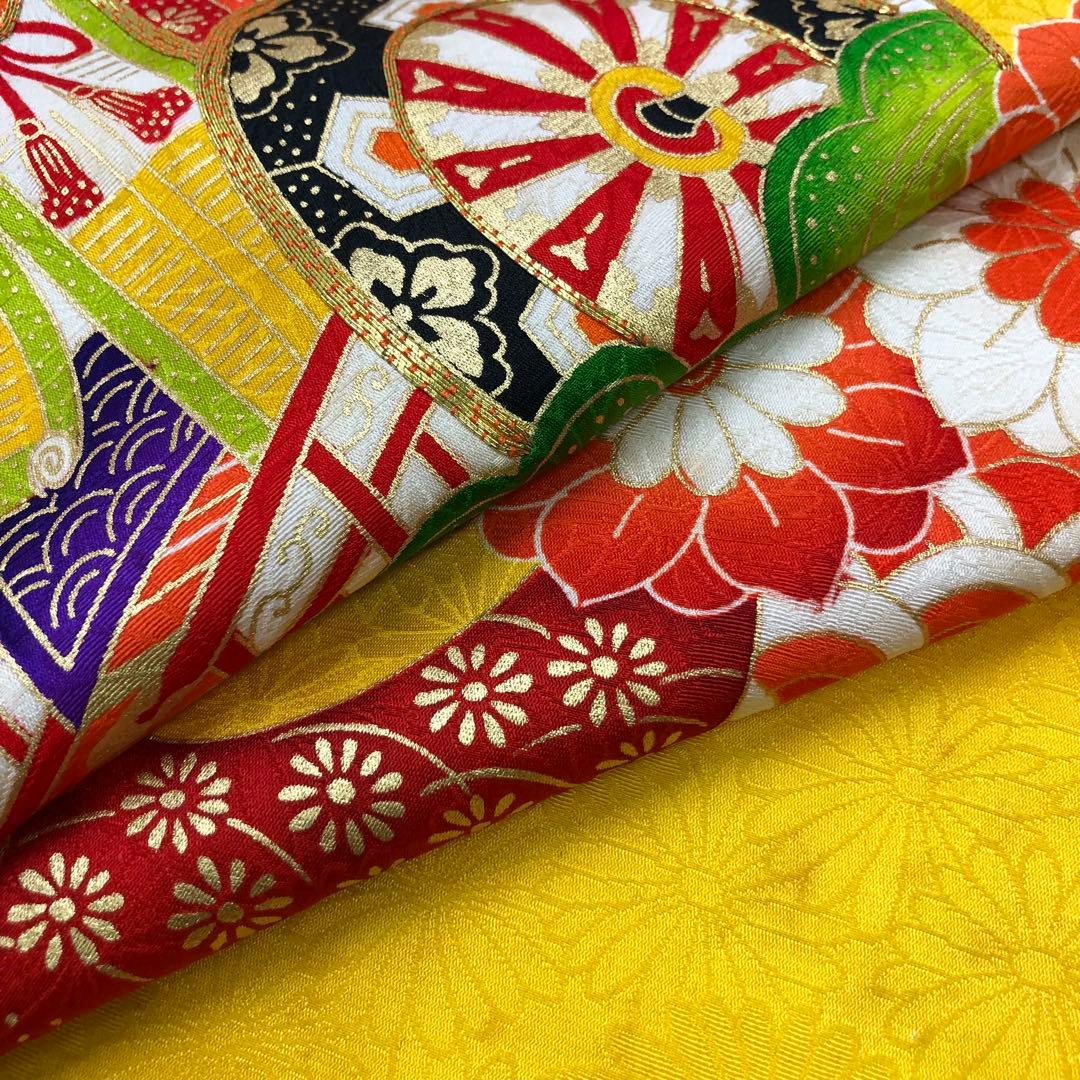 子供着物 七五三 3歳 御所車 花模様 金駒刺繍 CK-7323 CK-7377