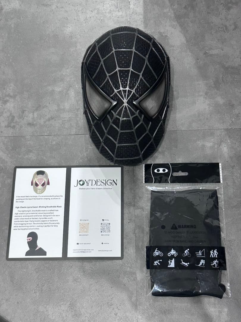 超激レア入荷】ブラックスパイダーマン 精巧マスク 1/1マーベル - メルカリ