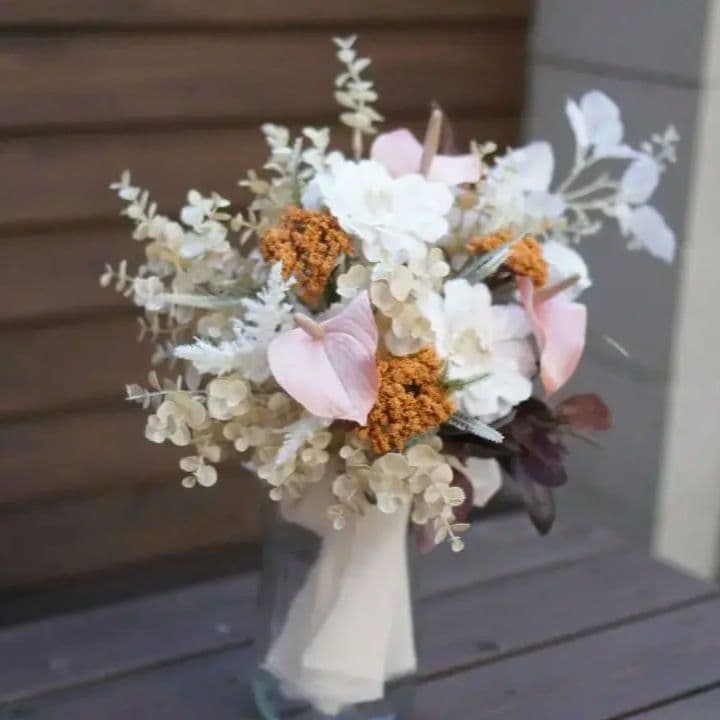 ✿ベージュ系ニュアンスカラーブーケ（造花ブーケ）　未使用品