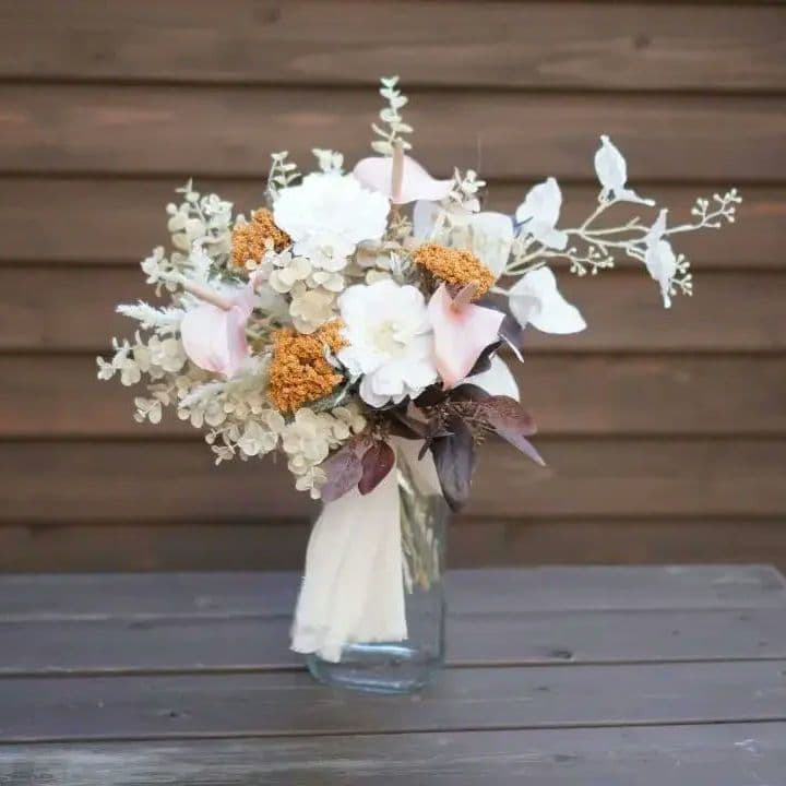 ✿ベージュ系ニュアンスカラーブーケ（造花ブーケ）　未使用品