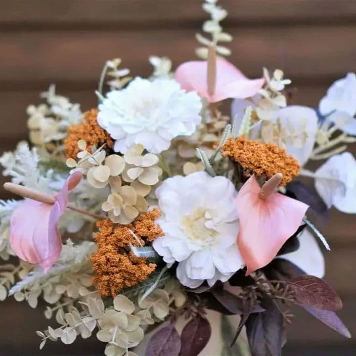 ✿ベージュ系ニュアンスカラーブーケ（造花ブーケ）　未使用品