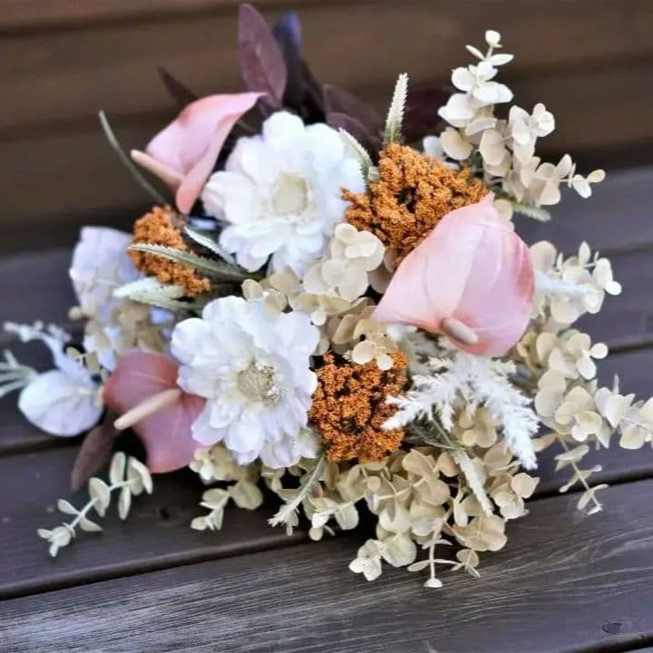 ✿ベージュ系ニュアンスカラーブーケ（造花ブーケ）　未使用品