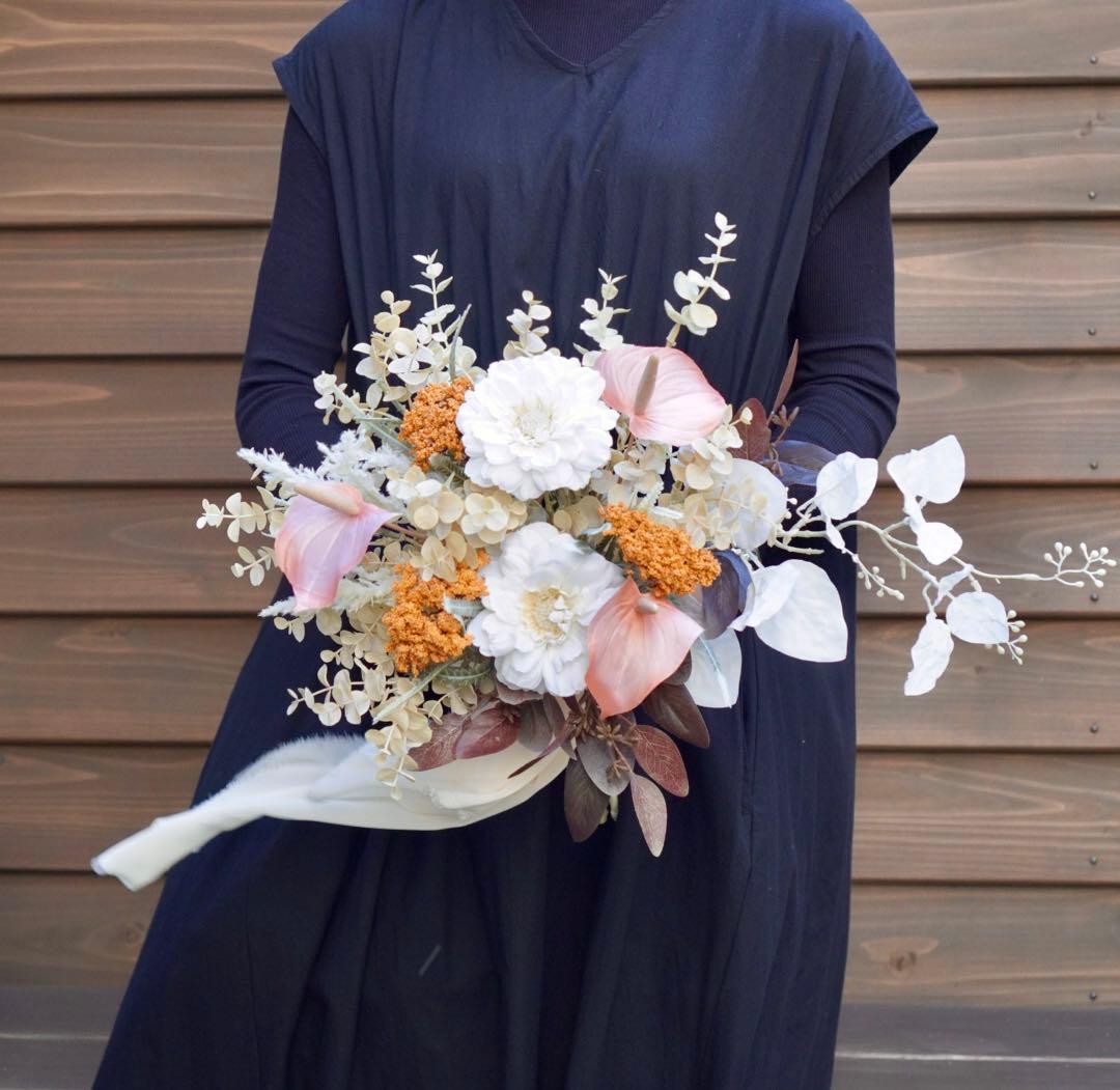 ✿ベージュ系ニュアンスカラーブーケ（造花ブーケ）　未使用品