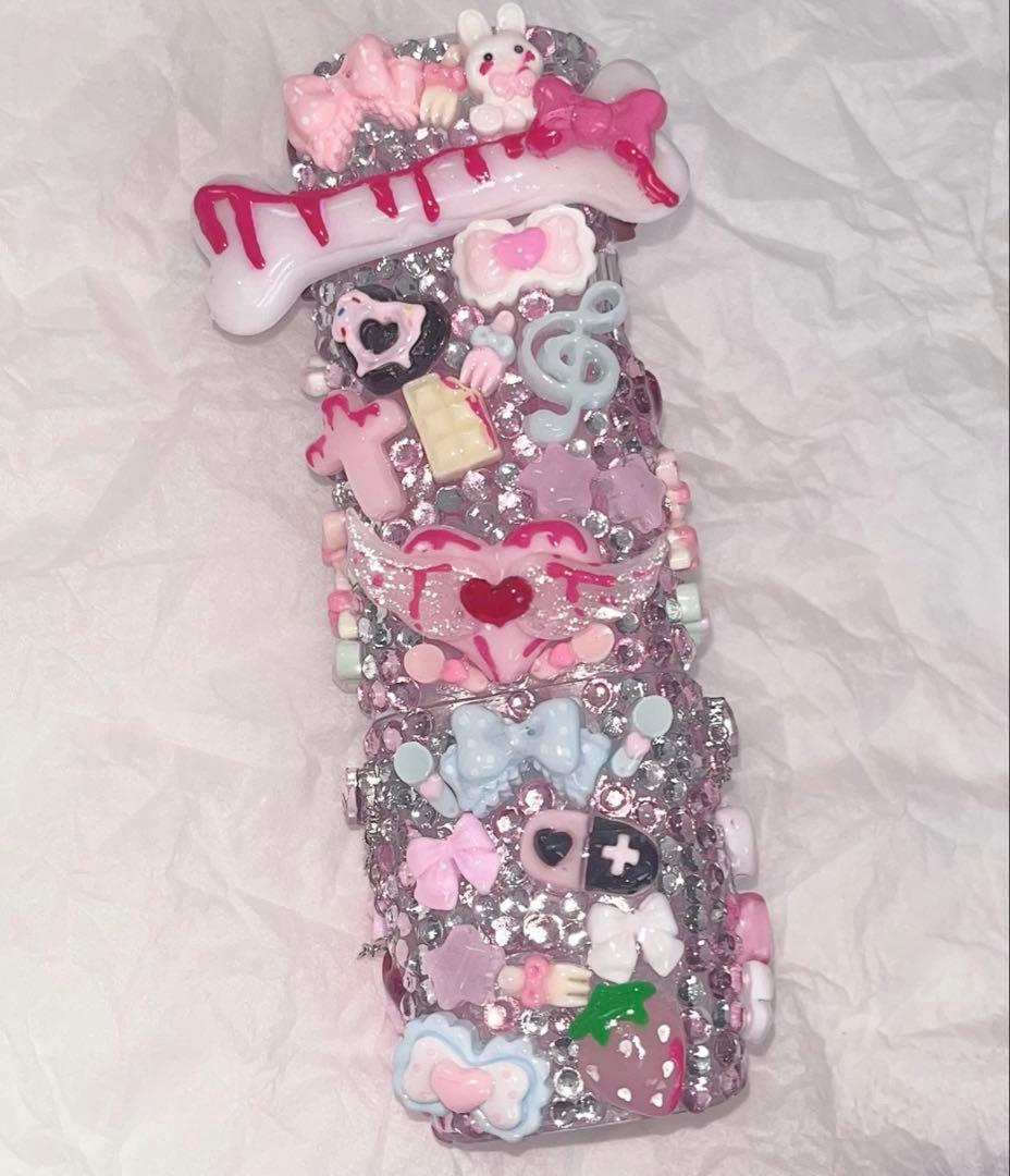 平成女児 IQOSイルマワンデコケースIQOSデコケースピンク水色病みかわ