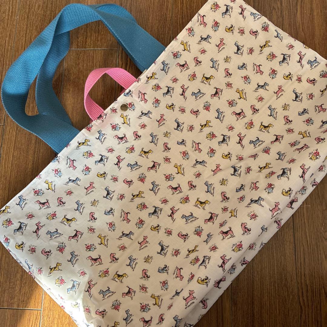 キャンバスラミネート✖︎キルト生地のバッグ見本