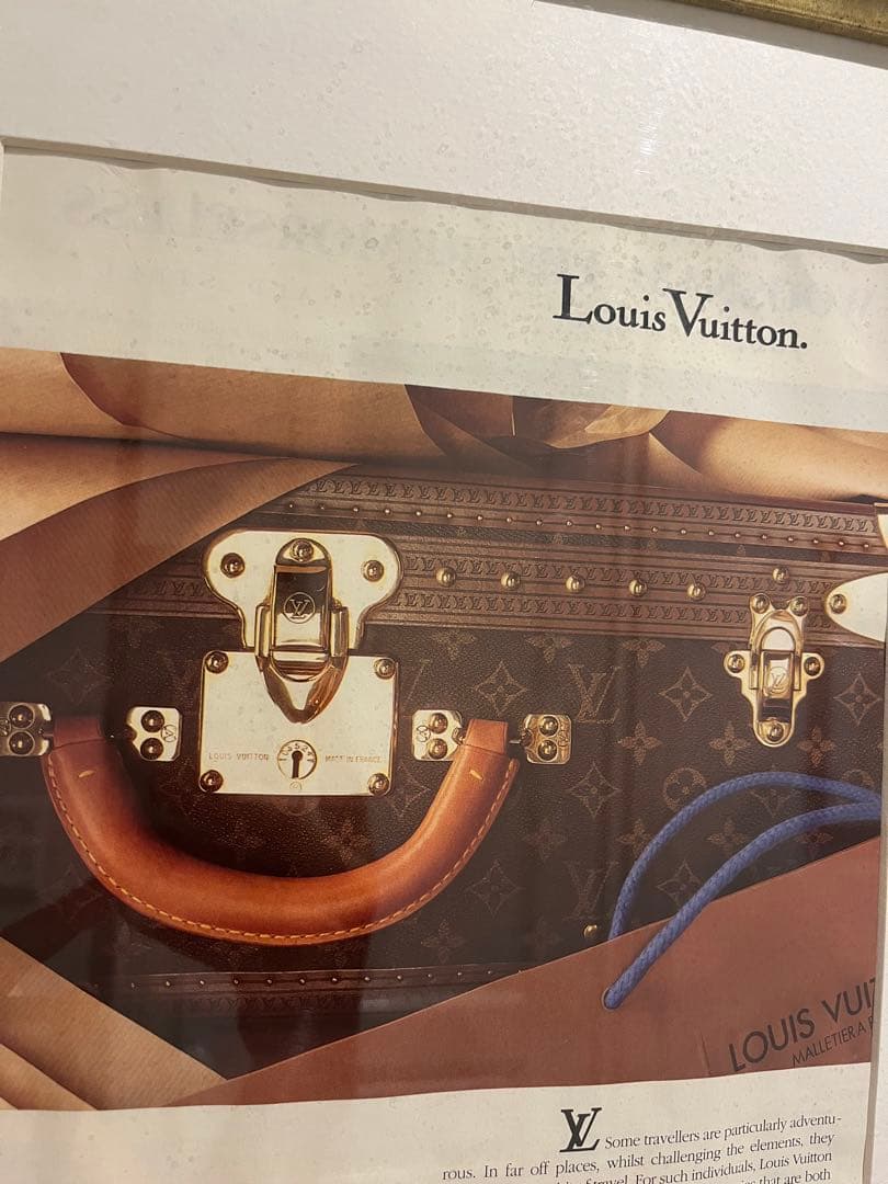 ルイヴィトン　ビンテージ（ヴィンテージ ）アドポスター額縁付