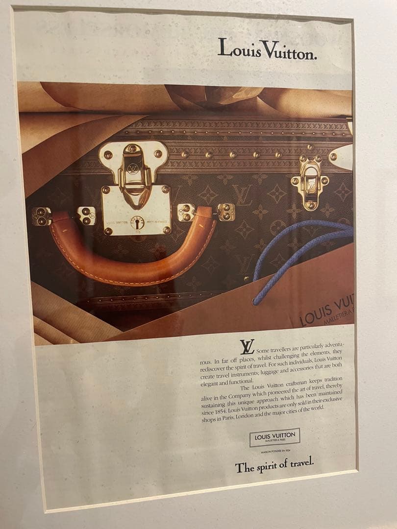 ルイヴィトン　ビンテージ（ヴィンテージ ）アドポスター額縁付