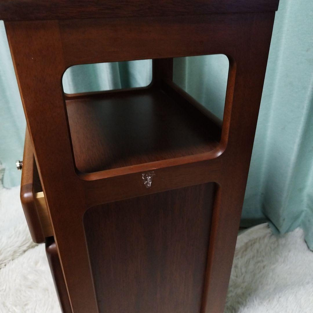 レトロ　木製　電話台 引き出し付き　ラック