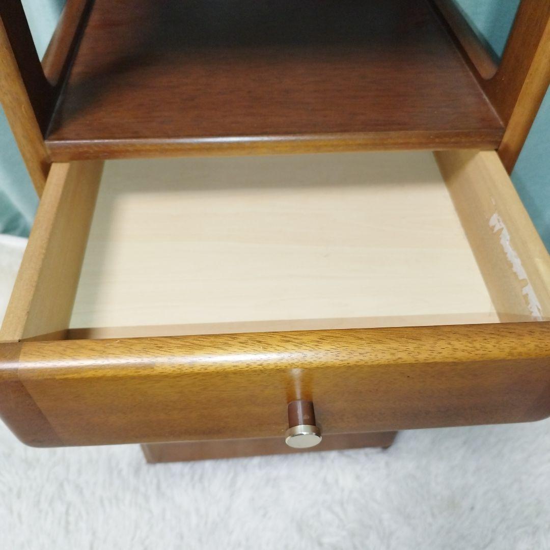 レトロ　木製　電話台 引き出し付き　ラック