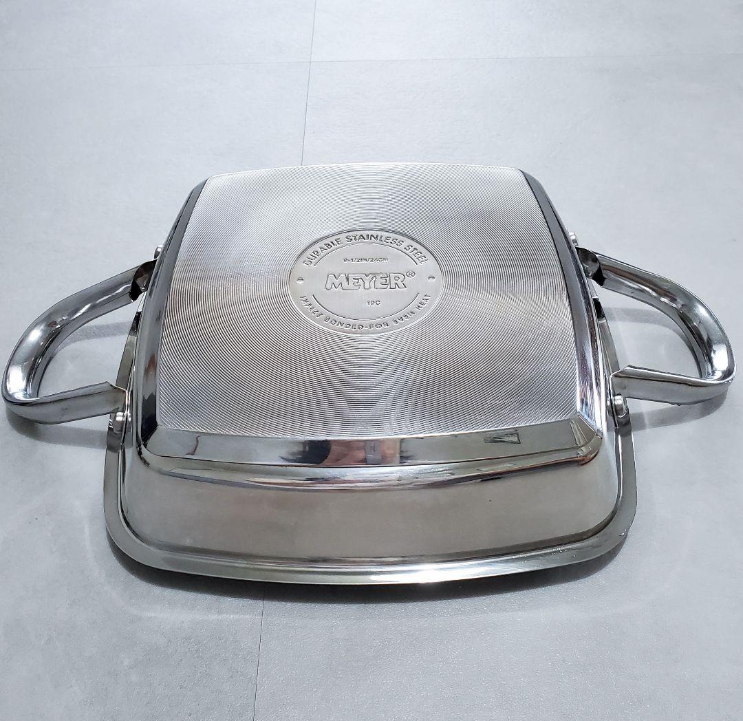 【極美品】マイヤー MEYER スクエアグリルパン 24cm IH対応