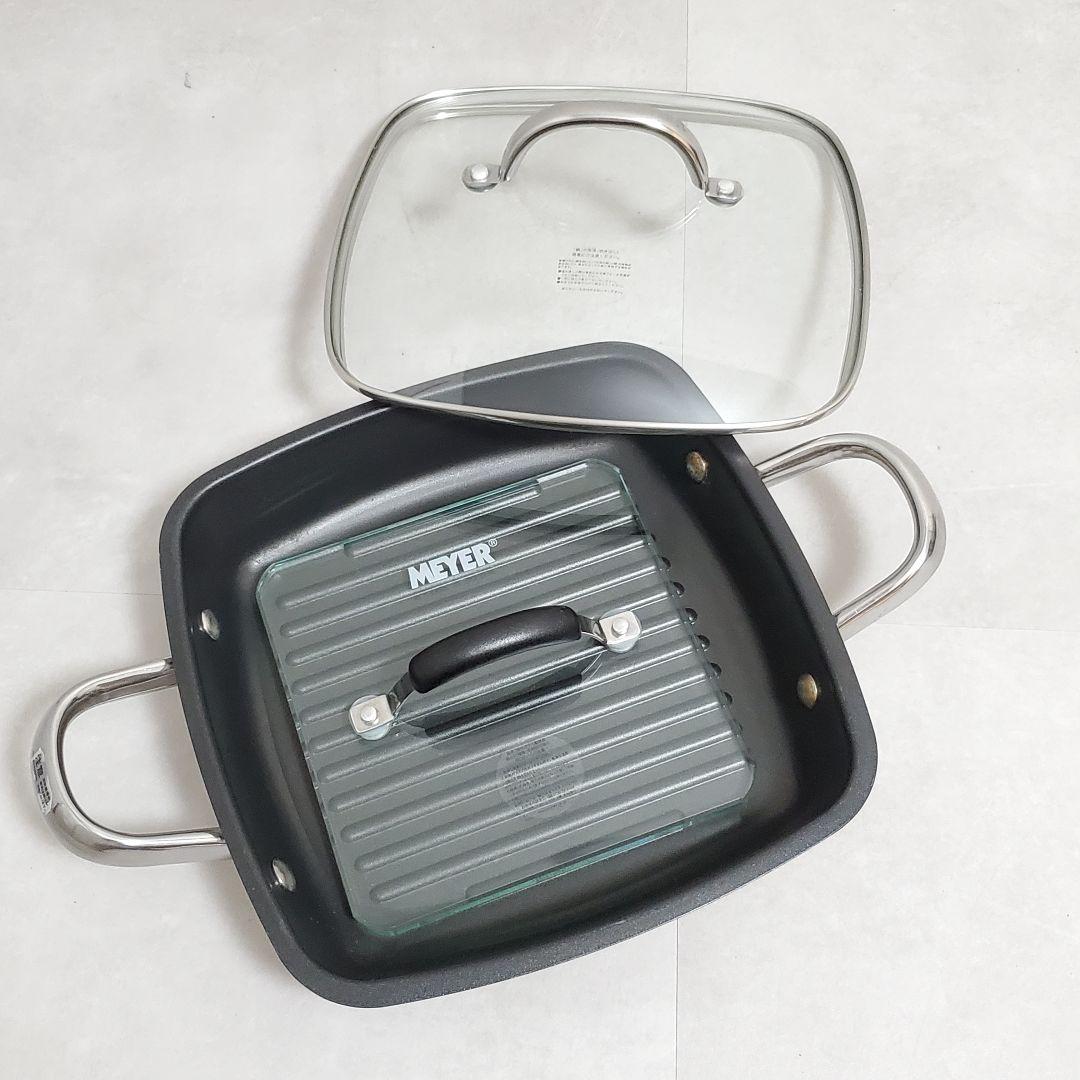 【極美品】マイヤー MEYER スクエアグリルパン 24cm IH対応