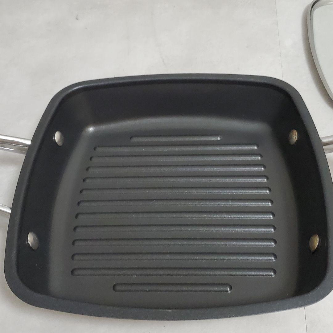 【極美品】マイヤー MEYER スクエアグリルパン 24cm IH対応