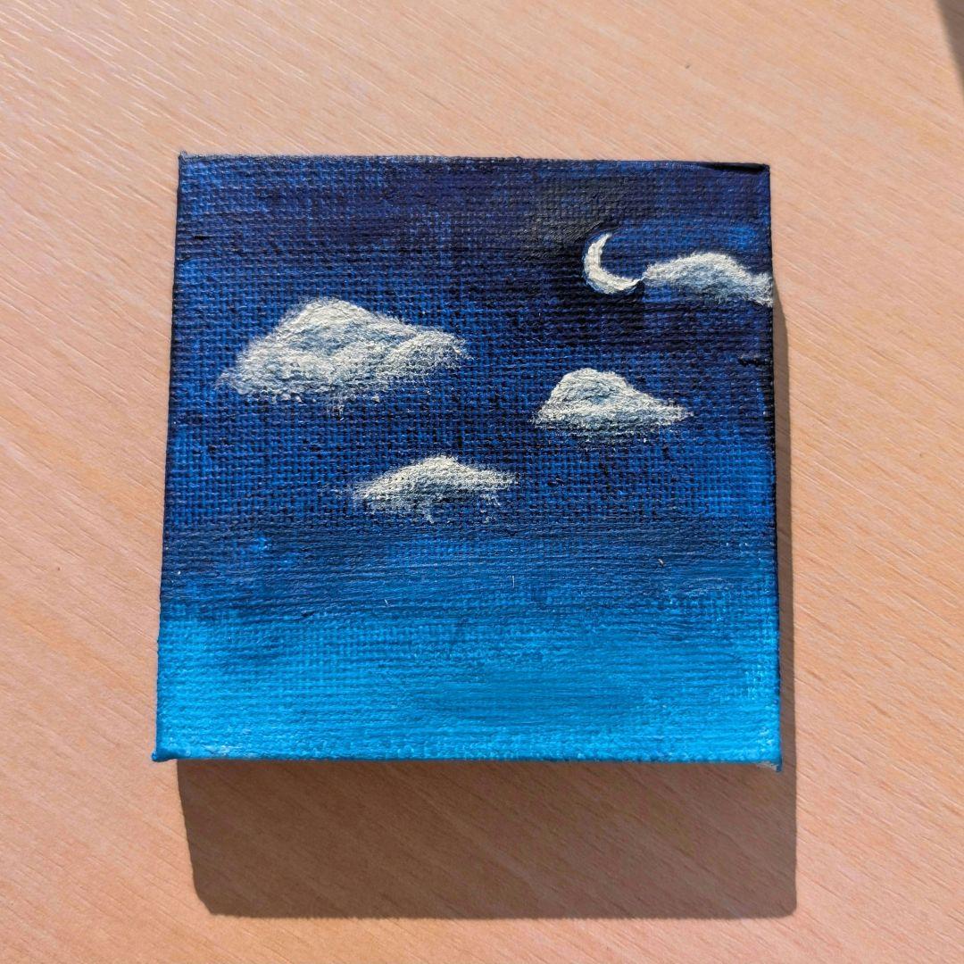 絵画 夜空 アクリル絵の具 アクリル画 原画 - メルカリ