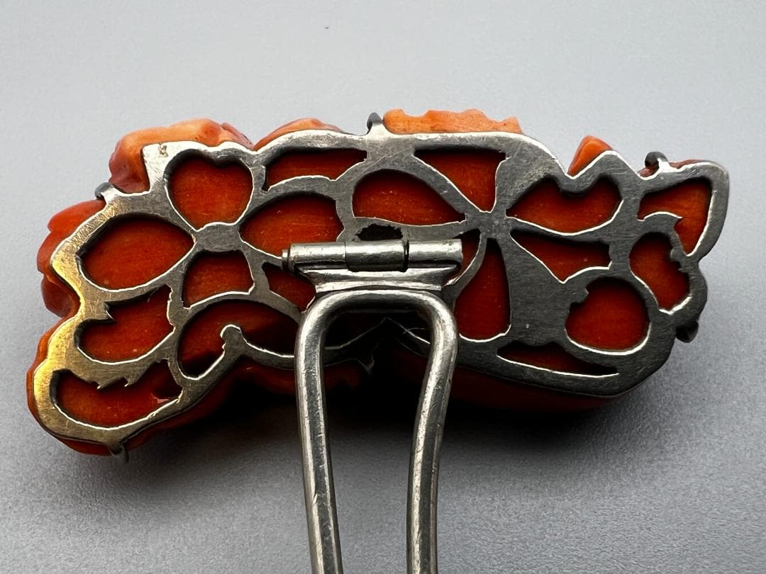【海】本珊瑚　赤珊瑚　かんざし　簪　重量約１２．５ｇ