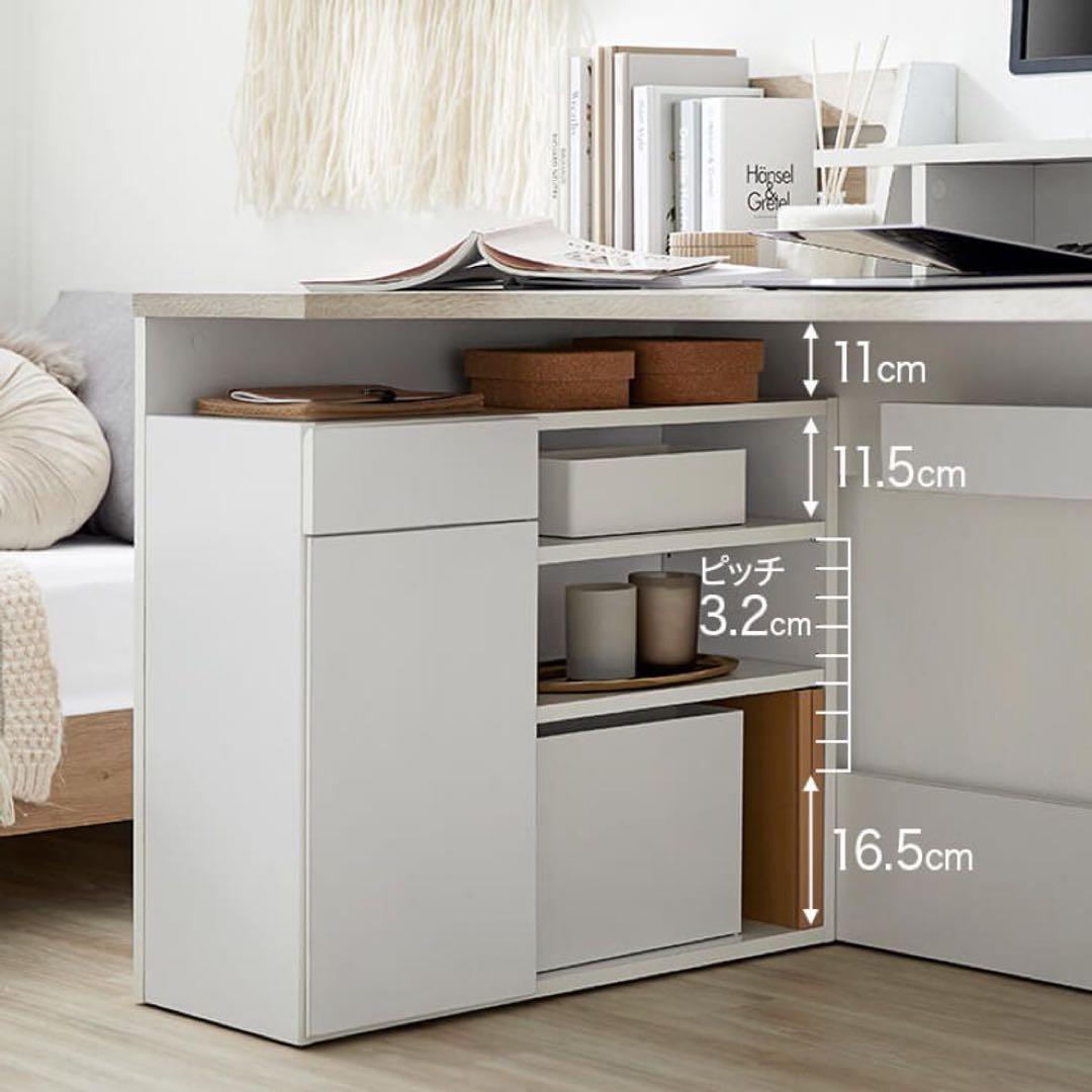 パソコンデスク L字デスク 引き出し付き オフィスデスク 収納付き LOWYA