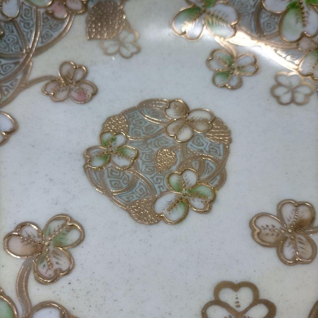 美品★オールドノリタケ クローバー柄金盛りビクトリアン ボウル