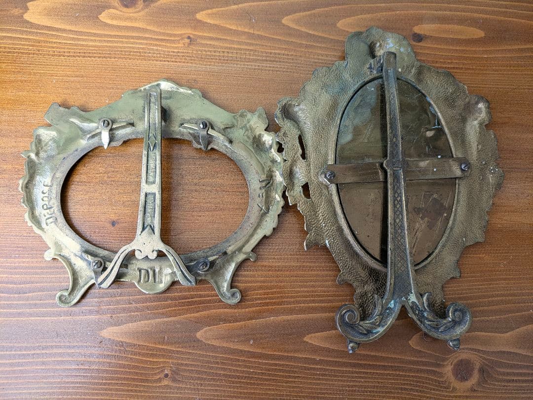 フランス、アンティーク、フォトフレーム、エンジェル、額