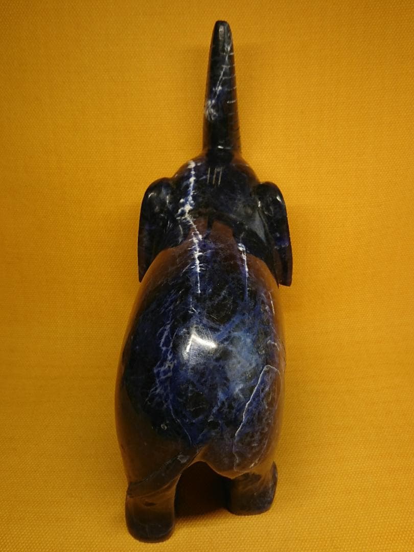 【美品】象　彫刻　天然石　オブジェ　置物　インテリア　工芸品　美術品　A1262