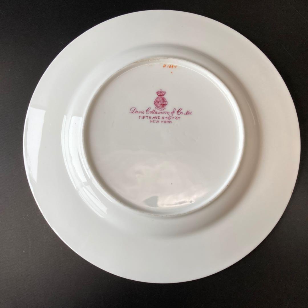 ミントン×コラモア　特注　金盛　唐草紋様草花図　ゴールド　デザートプレート　洋皿