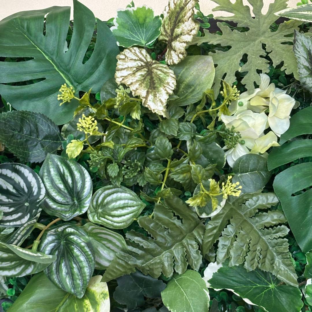 光触媒加工ウォールグリーン フェイクグリーン壁掛け♡中型2枚組