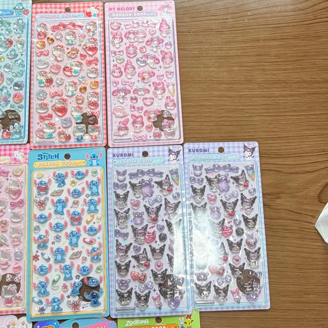 【正規品】ボンボンドロップシール サンリオ ズートピアなど13枚セットまとめ売り
