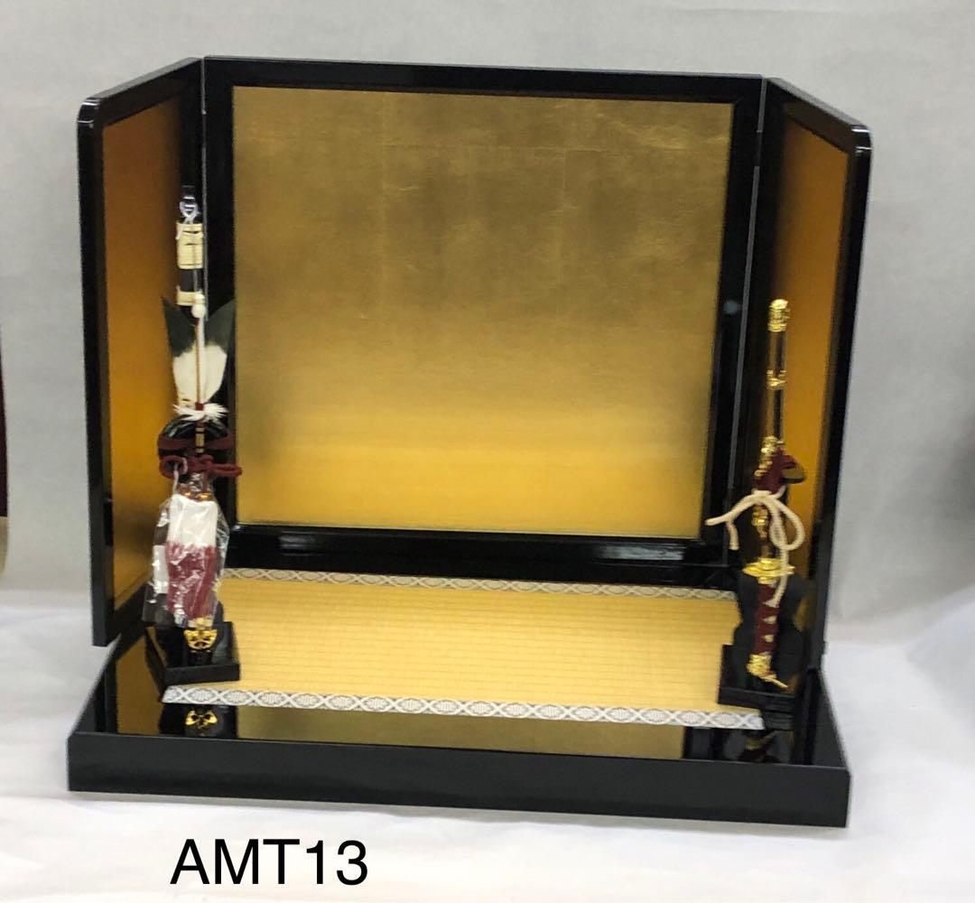 雄山作　10号　銅仕立南蛮兜 屏風　台　弓太刀付き