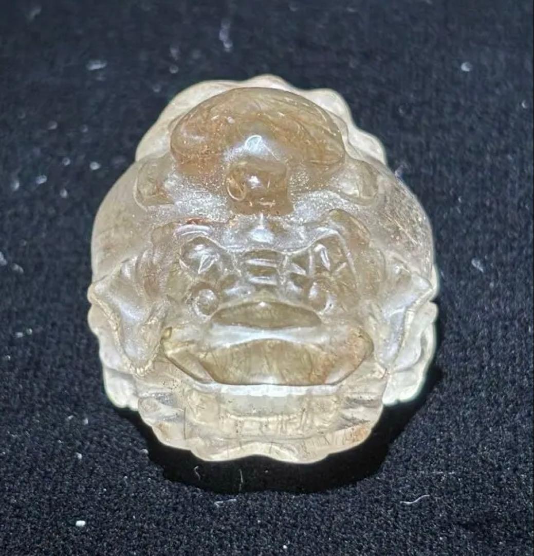 【金・財運アップ】虹入！レッドルチルロングイ⭐️背中に亀R202