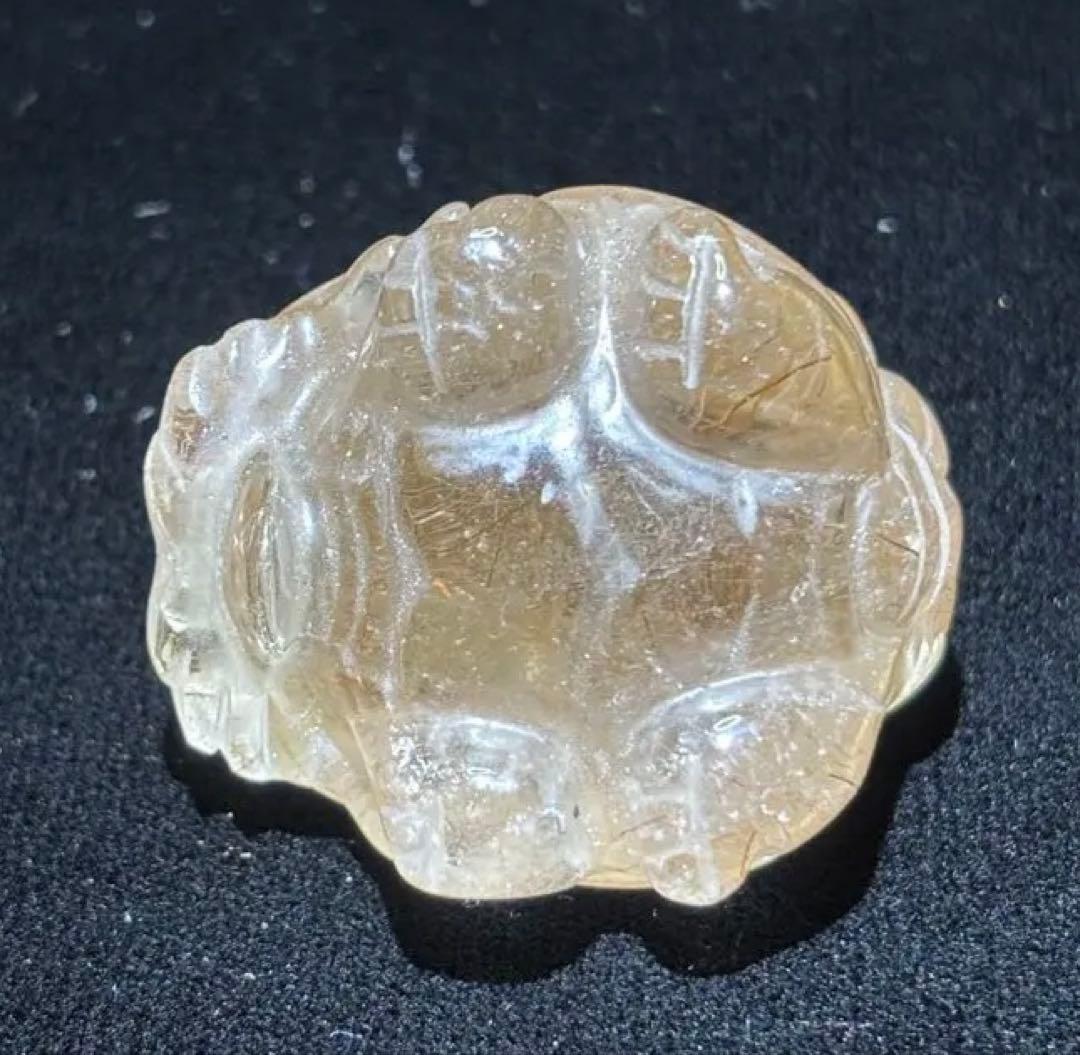 【金・財運アップ】虹入！レッドルチルロングイ⭐️背中に亀R202