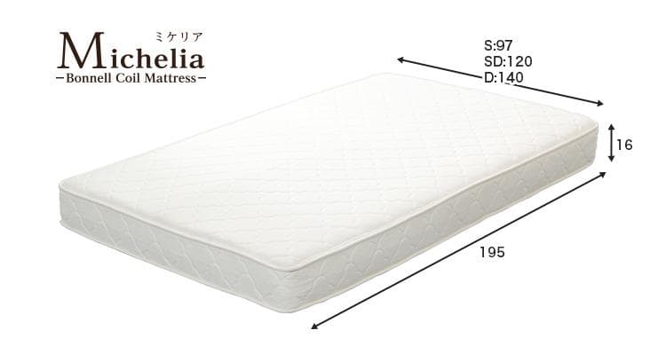 宮、照明付きデザイン ベッド シングル（ロール梱包のボンネルコイルマットレス付き