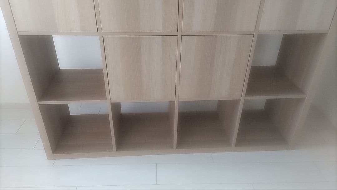 IKEAのシェルフユニット　ホワイトステインオーク調