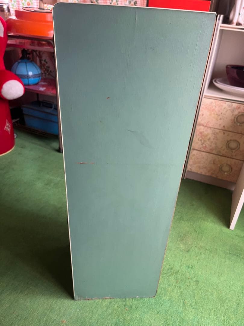 縦型 チェスト グリーン インテリア 引き出し 昭和レトロ 当時物 レトロポップ