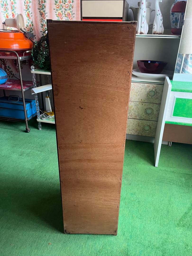 縦型 チェスト グリーン インテリア 引き出し 昭和レトロ 当時物 レトロポップ
