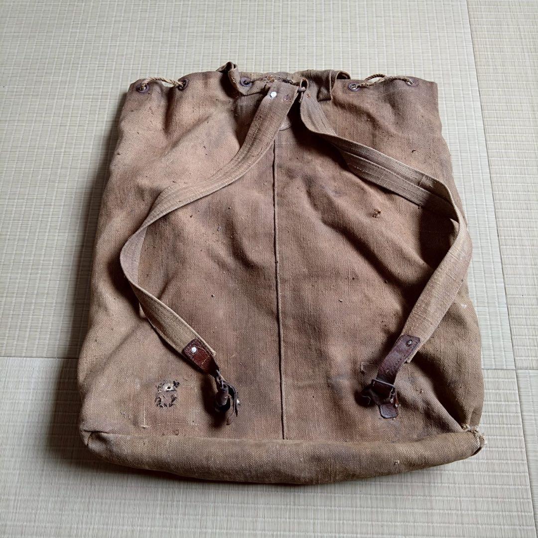 Js42 戦争 戦中 ヴィンテージ 装備袋 軍艦装備 日本軍リュック 昭和