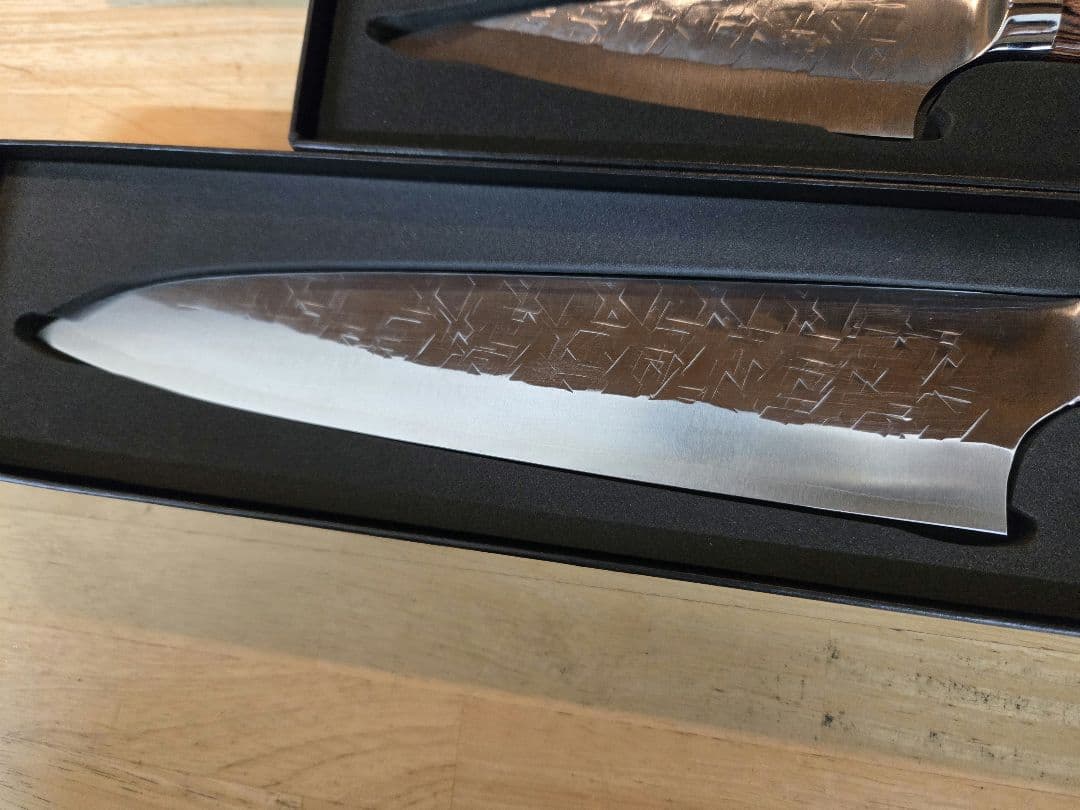 新品 佐治武士 SRS13粉末ハイス鋼 牛刀 240mm ペティ セット 赤合板