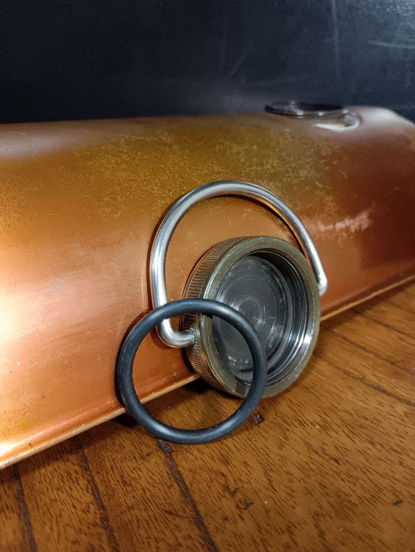 新光堂【純銅製】湯たんぽ　かまぼこ型　ヴィンテージ　真鍮