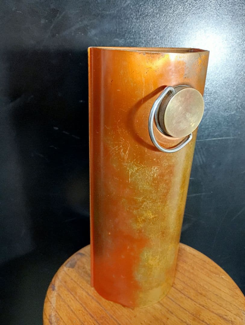 新光堂【純銅製】湯たんぽ　かまぼこ型　ヴィンテージ　真鍮