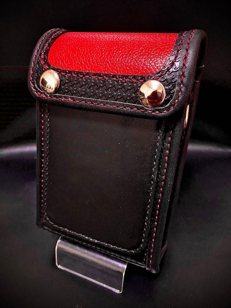 【レザーハンドメイド_全て手縫い】ドロップインダーツケースNo.57