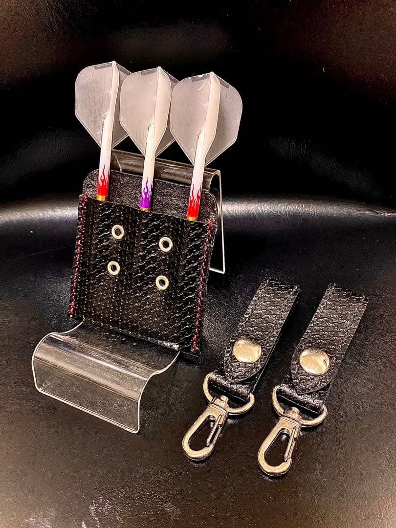 【レザーハンドメイド_全て手縫い】ドロップインダーツケースNo.57