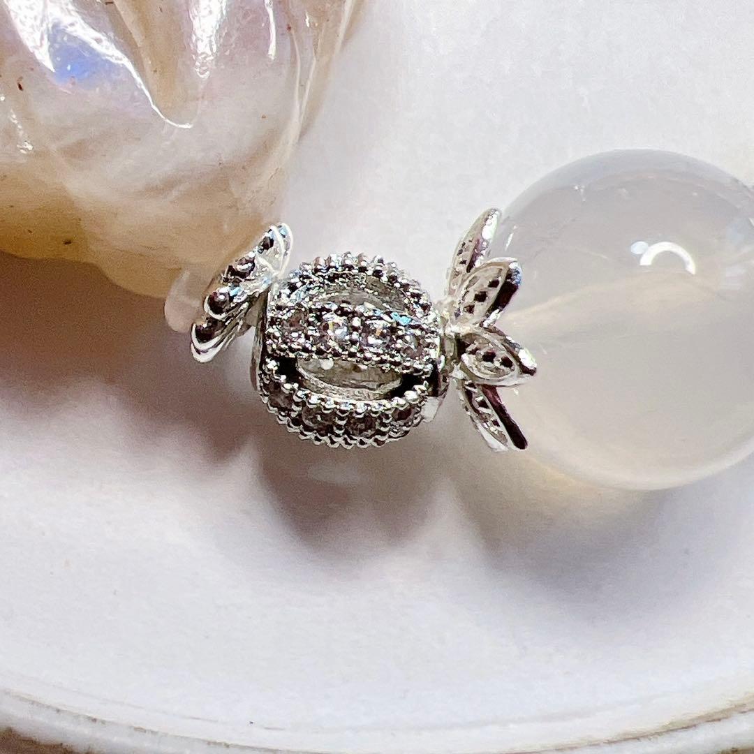 天使の羽根のブルームーンストーン 天然石 パワーストーン ブレスレット