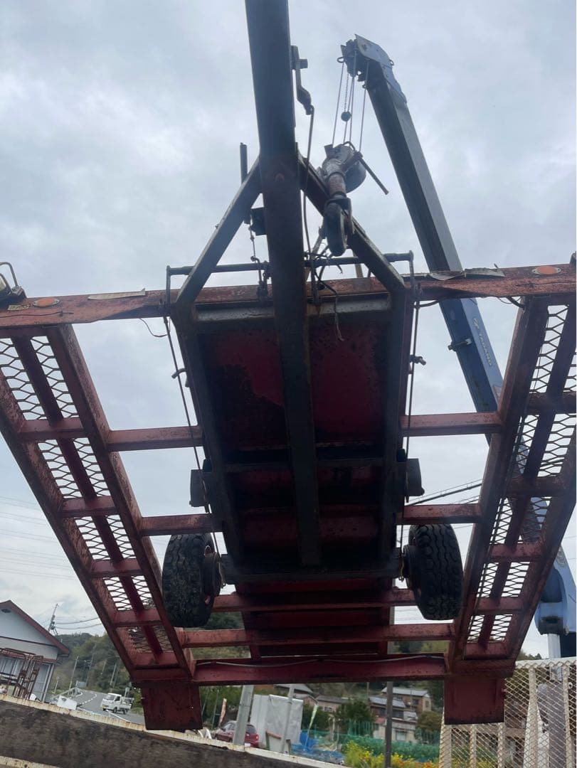 トレーラー 牽引 コンバイン 搬送 2輪 荷台運搬用　最大荷重2500kg