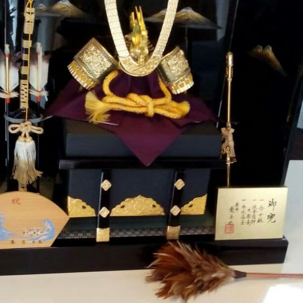 五月人形 かぶと 水晶 鑑定書付 美品オルゴール付