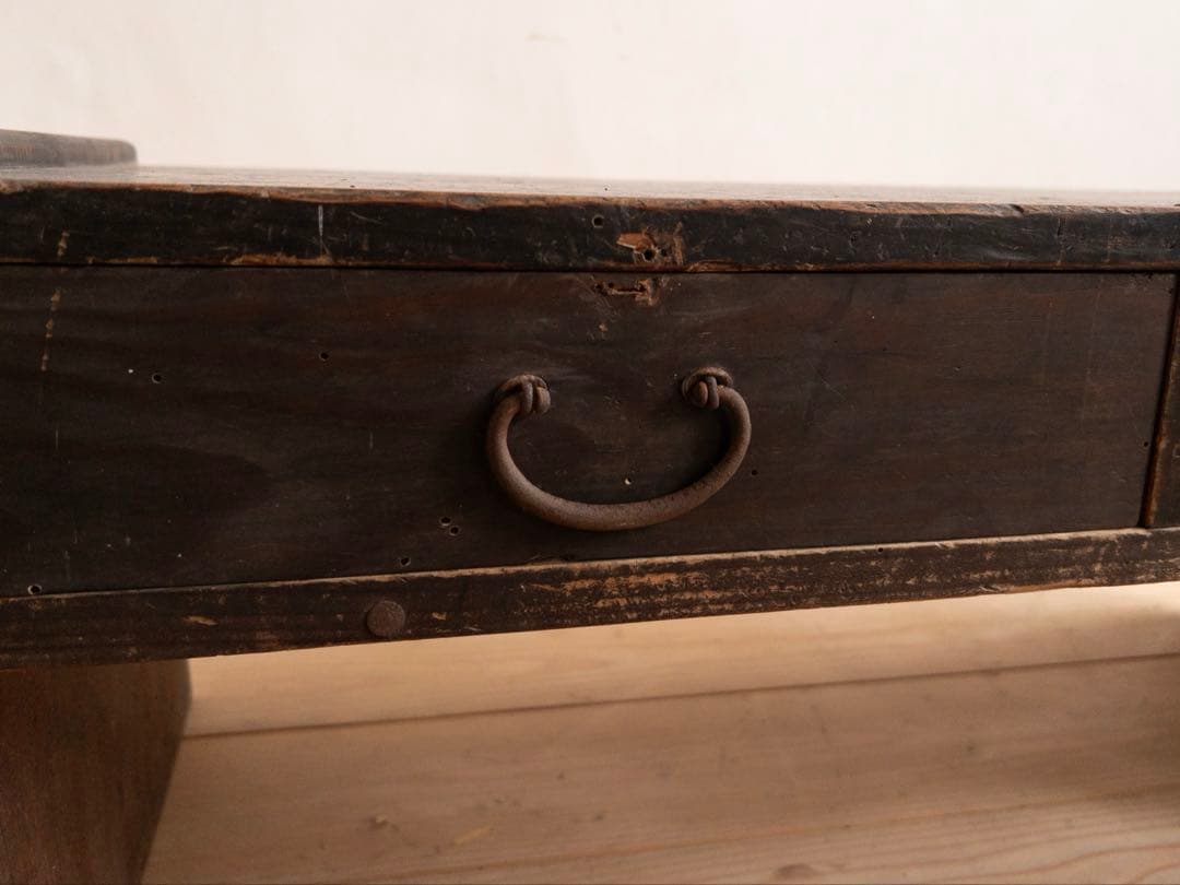 文机（カケあり）　ローデスク　無垢　古道具　古家具　アンティーク　ビンテージ